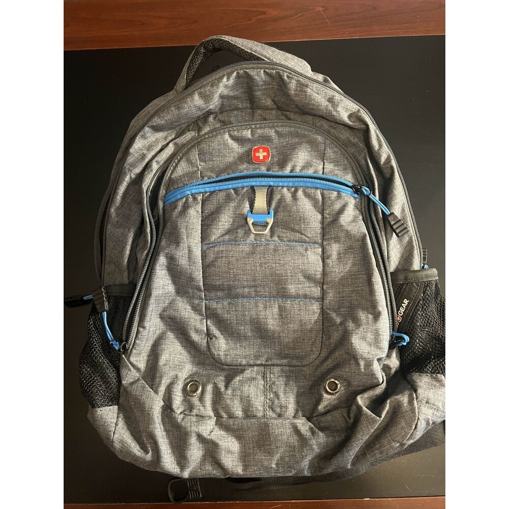 Swissgear 5918 Laptop Backpack - Gray Heather/Cyan Trophy